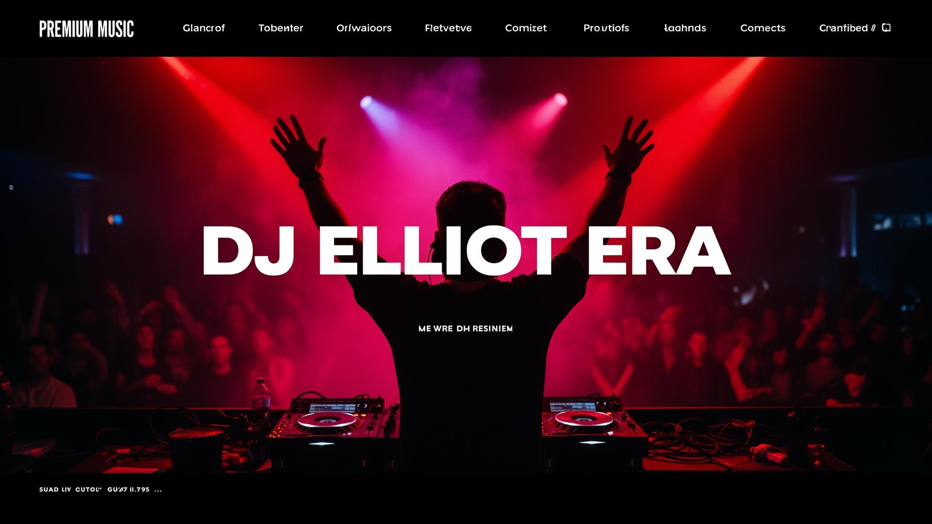 DJ Elliot Era — Music website by 201 Atlas